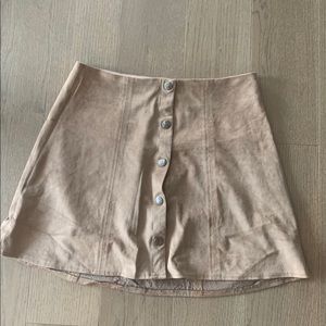 Tan Suede Skirt
